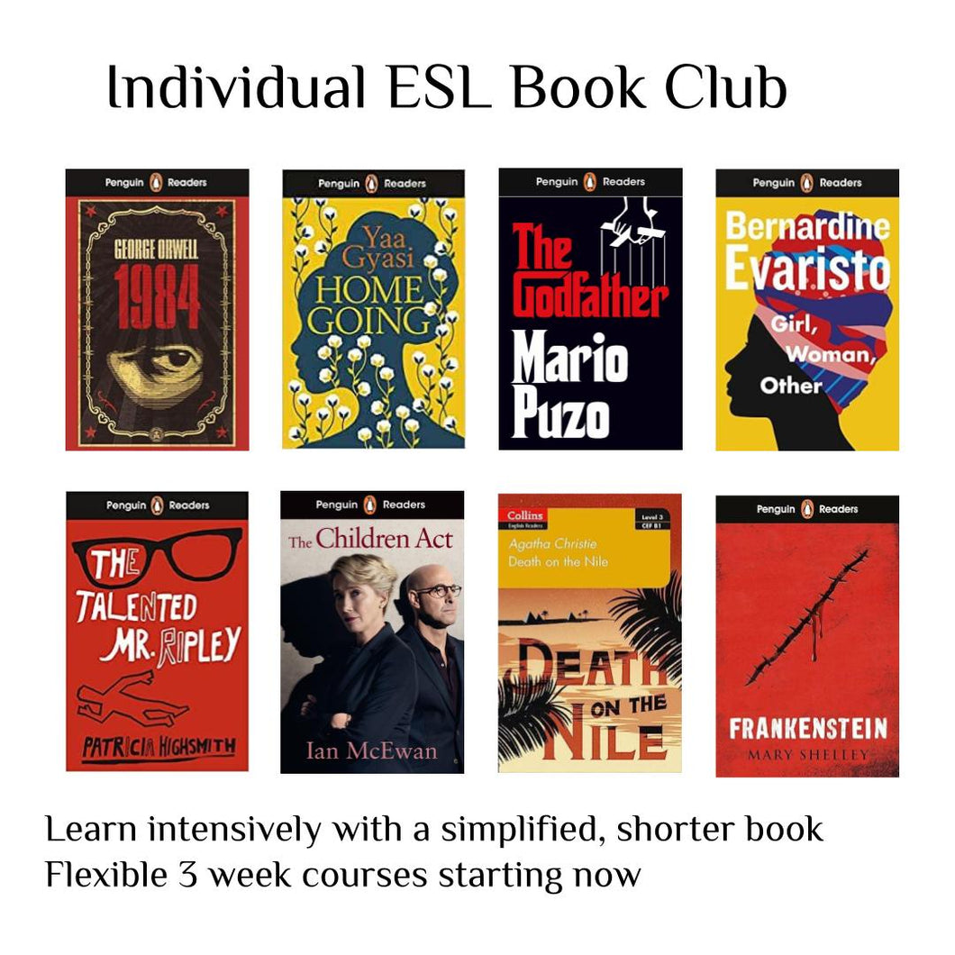 Individual ESL Book Club in English using a simplified novel